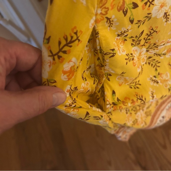 Umgee Women’s Yellow Floral Dress. Size 2XL. Pockets Hi-lo Summer Casual Beachy - Picture 5 of 12